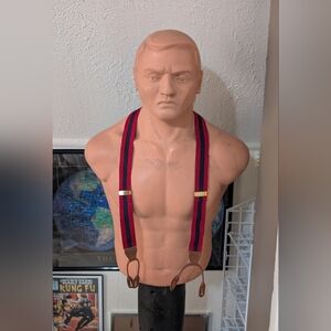 Vintage Brooks Brothers Red, and Navy Suspenders